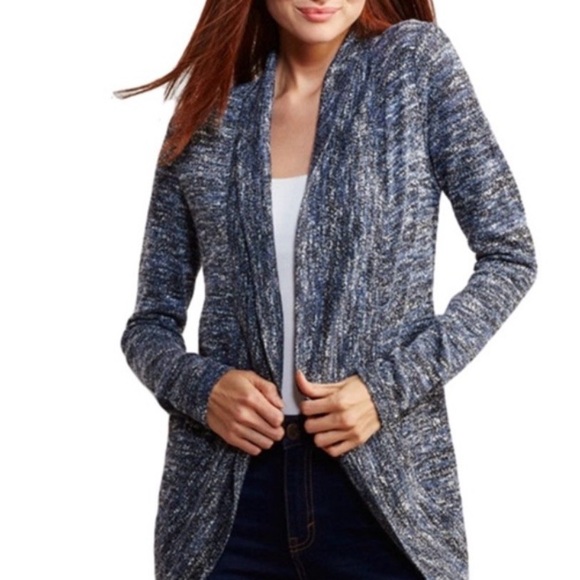 Aeropostale Gray - l Open Front Curved Hem Cardigan Sweater NWT - Picture 2 of 7